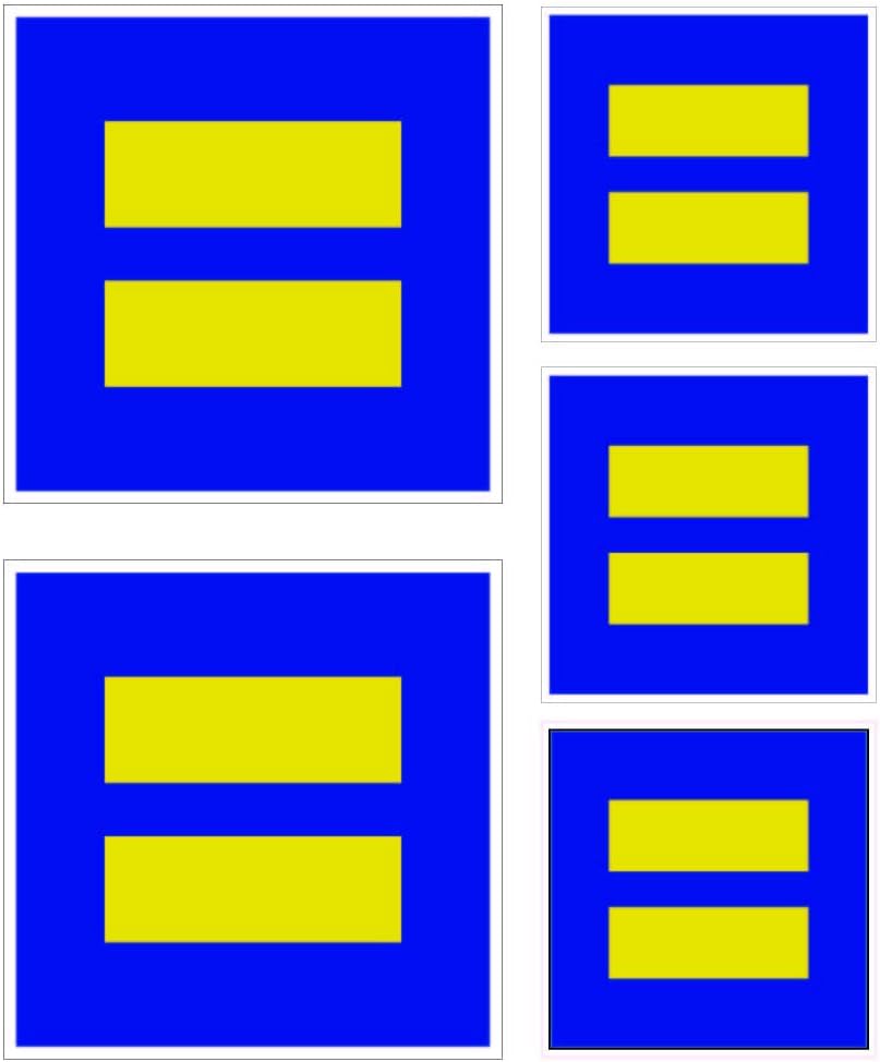 Human Rights Equal Sign Sticker Set (5 Pack) 3x3 and 2x2 Vinyl Decals LGBT Equality