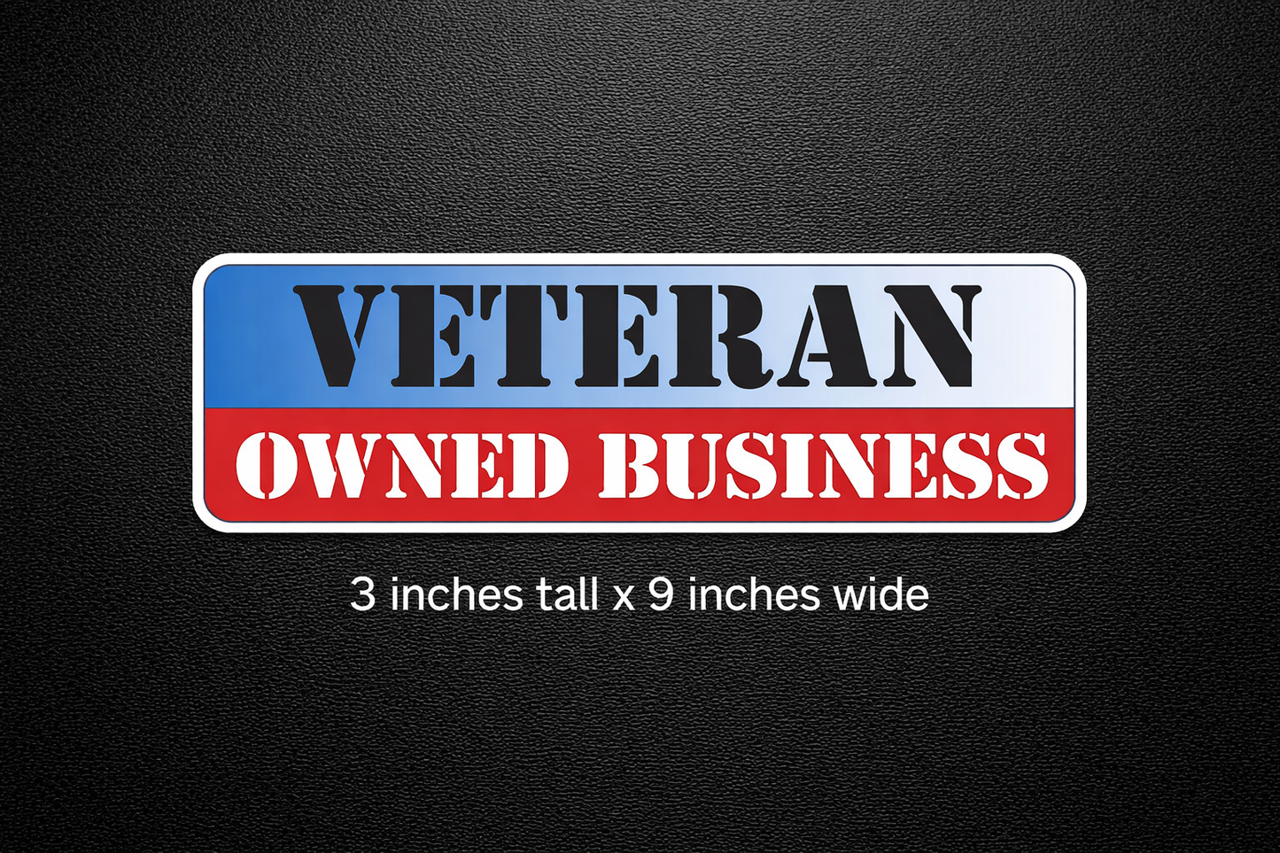Veteran Owned Business Decals Decal (2 Pack) 3X9 p812