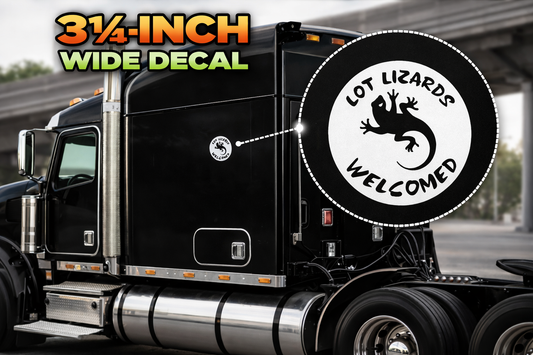 (Pair of 2) :LOT Lizard Welcome... Decal Sticker for Truckers 3.25X3.25