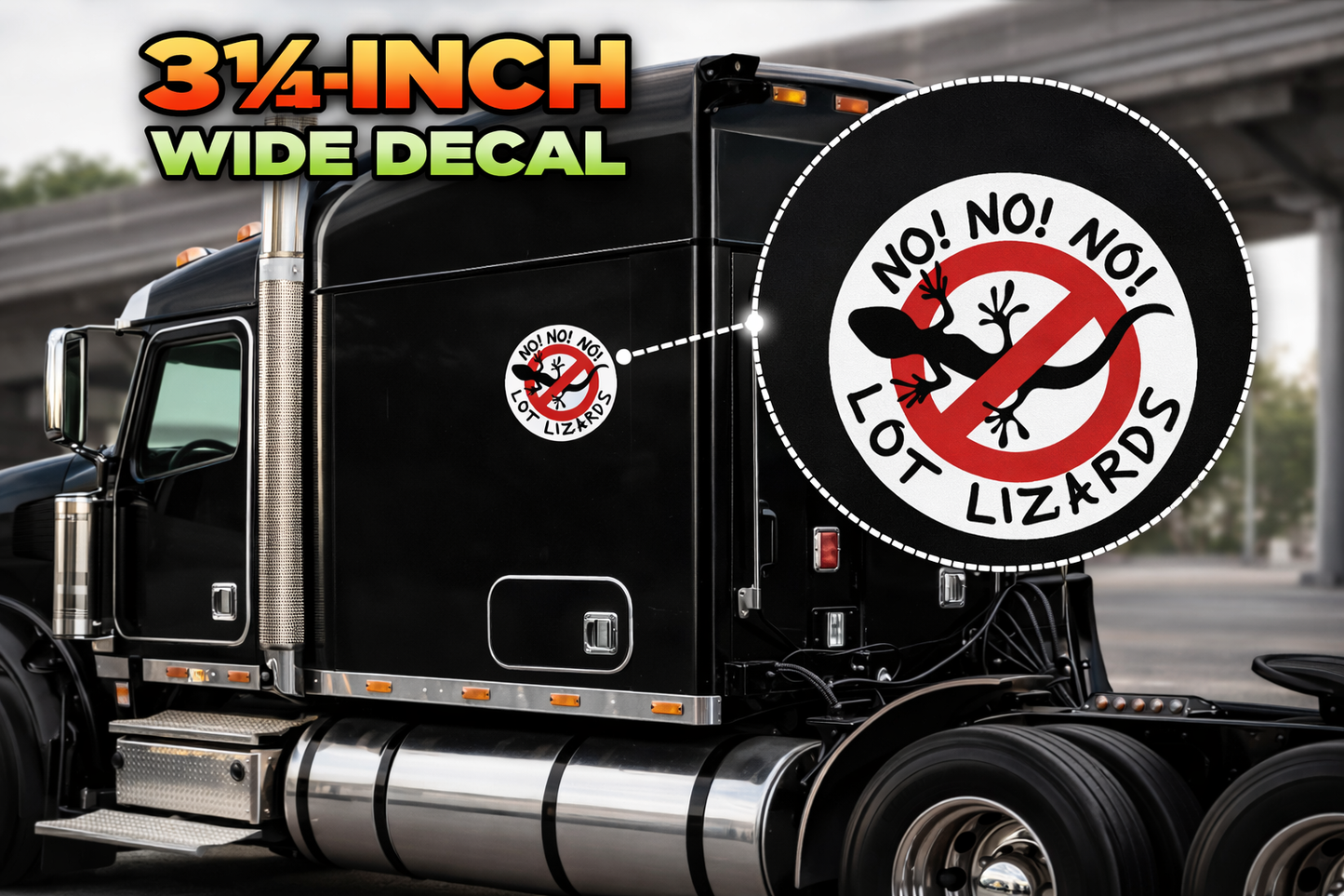 (Pair of 2) :LOT Lizard NOT Welcome Decal Sticker for Truckers 3.25X3.25 (NOT Welcome)
