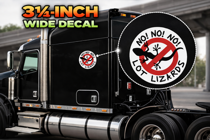 (Pair of 2) :LOT Lizard NOT Welcome Decal Sticker for Truckers 3.25X3.25 (NOT Welcome)