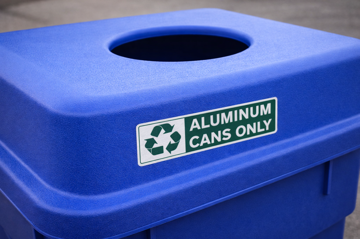 Recycle Aluminum CANS ONLY Green Decal Sticker 3x9 Waterproof Vinyl